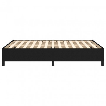 Cadru de pat, negru, 140x200 cm, material textil - Img 5