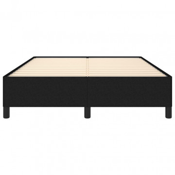Cadru de pat, negru, 140x200 cm, material textil - Img 8