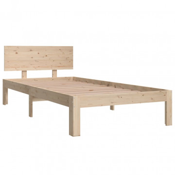Cadru de pat single, 90x190 cm, lemn masiv - Img 3