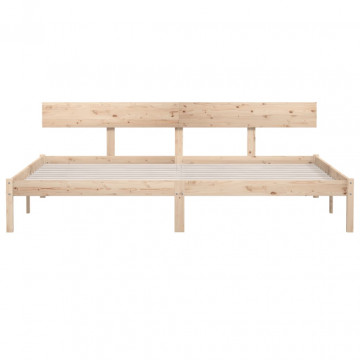 Cadru de pat UK Super King, 180x200 cm, lemn masiv pin - Img 4