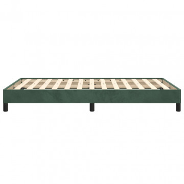 Cadru de pat, verde închis, 120x190 cm, catifea - Img 5