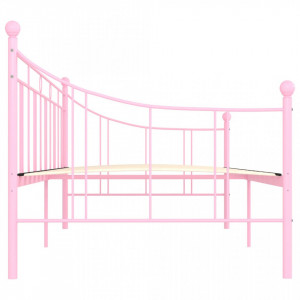 Cadru pat de zi, roz, 90 x 200 cm, metal - Img 8