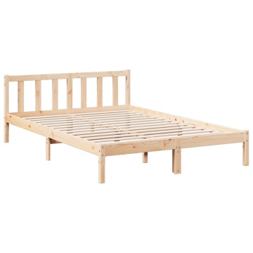 Cadru pat foarte lung fără saltea, 160x210 cm, lemn masiv pin - Img 3