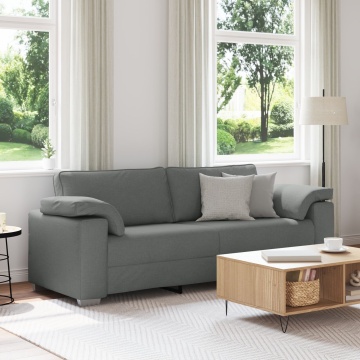 Canapea 3 locuri Gri închis 178 cm Fabric - Img 1