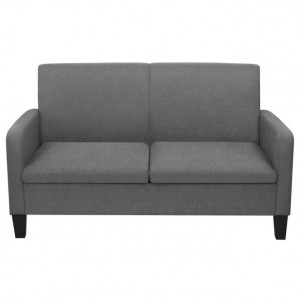 Canapea cu 2 locuri, 135 x 65 x 76 cm, gri închis - Img 2