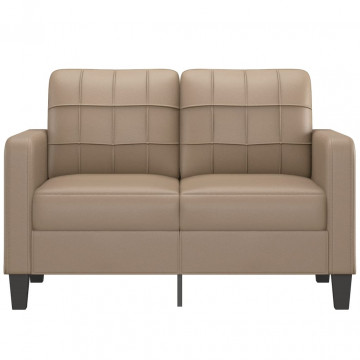 Canapea cu 2 locuri, cappuccino, 120 cm, piele ecologică - Img 3