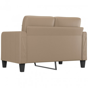 Canapea cu 2 locuri, cappuccino, 120 cm, piele ecologică - Img 8