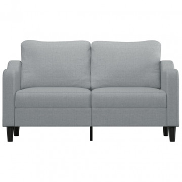 Canapea cu 2 locuri, gri deschis, 140 cm, material textil - Img 2