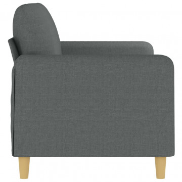Canapea cu 2 locuri, gri închis, 140 cm, material textil - Img 4