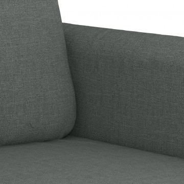 Canapea cu 2 locuri, gri închis, 140 cm, material textil - Img 5