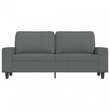 Canapea cu 2 locuri, gri închis, 140 cm, material textil - Img 3