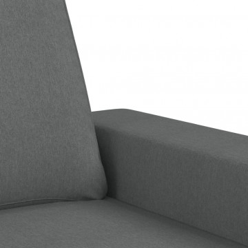 Canapea cu 2 locuri, gri închis, 140 cm, material textil - Img 5