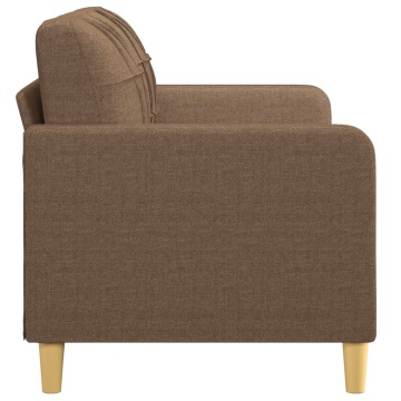 Canapea cu 2 locuri, maro, 140 cm, material textil - Img 4
