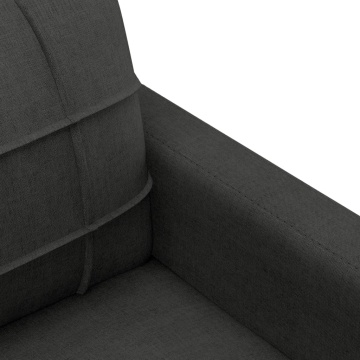 Canapea cu 2 locuri, negru, 140 cm, material textil - Img 5