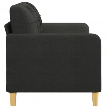 Canapea cu 2 locuri, negru, 140 cm, material textil - Img 4