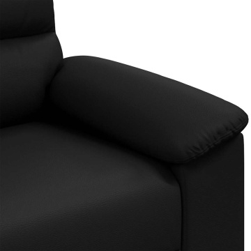 Canapea cu 2 locuri, negru, 140 cm, piele ecologică - Img 6