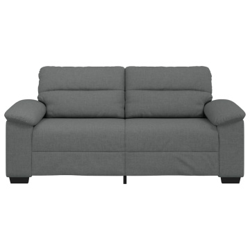 Canapea cu 2 locuri, țesătură gri închis, 140 cm - Img 4
