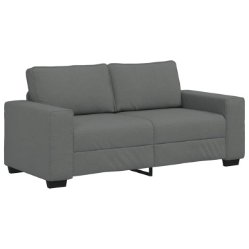 Canapea cu 2 locuri, țesătură gri închis, 140 cm - Img 2