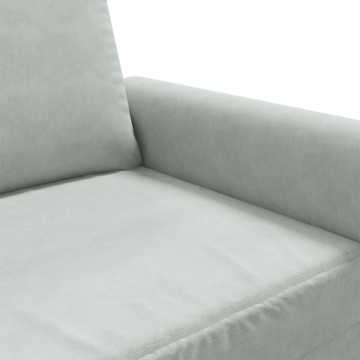 Canapea cu 3 locuri, gri deschis, material 180CM catifea - Img 6