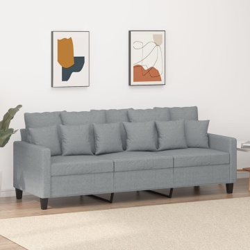 Canapea cu 3 locuri, gri deschis, material 180CM textil - Img 1