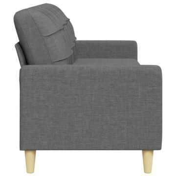 Canapea cu 3 locuri, gri închis, 210 cm, material textil - Img 8