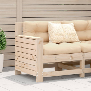 Canapea cu cotieră de grădină, 69x62x70,5 cm, lemn masiv pin