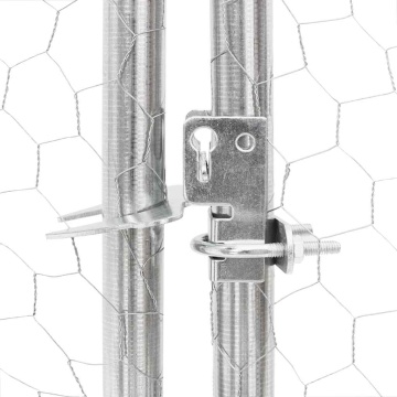 Canisa de exterior cu alergare 5x2x1,5 m otel galvanizat - Img 6