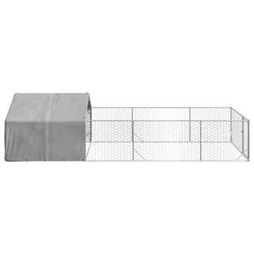 Canisa de exterior cu alergare 6x2x1,5 m otel galvanizat - Img 4