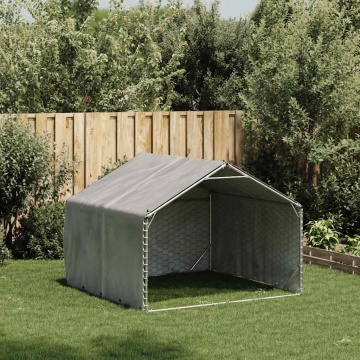 Canisa de exterior cu capac 2x2x1,5 m otel galvanizat - Img 2