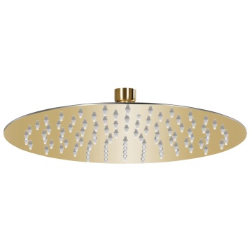 Cap de duș rotund tip ploaie, auriu, 25 cm, oțel inoxidabil - Img 1
