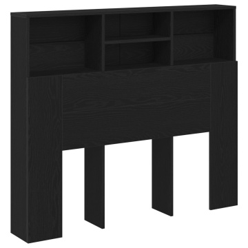 Capitană Negru Stejar 120x19x103.5 cm Lemn Prelucrat - Img 3