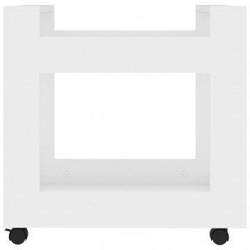 Cărucior de birou, alb, 60x45x60 cm, lemn prelucrat - Img 8