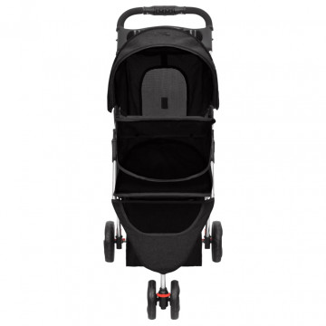 Cărucior pliabil pentru câini negru 80x46x98 cm țesătură Oxford - Img 4