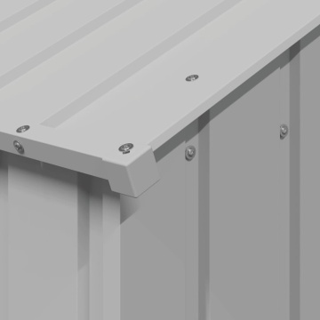 Casă pentru câini cu acoperiș 113x153x101 cm oțel galvanizat - Img 5