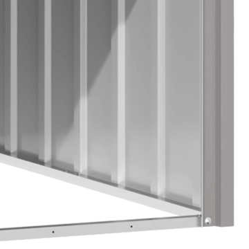 Casă pentru câini, gri, 116,5x103x81,5 cm, oțel galvanizat - Img 6