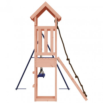 Căsuță de joacă cu perete de cățărat și leagăne, lemn douglas - Img 8
