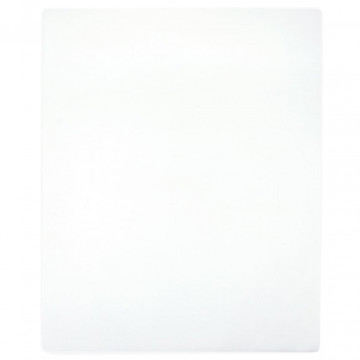 Cearșaf de pat cu elastic, alb, 140x200 cm, bumbac - Img 1