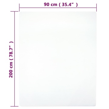 Cearșaf de pat cu elastic, alb, 90x200 cm, bumbac - Img 4
