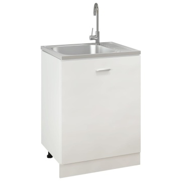 Chiuvetă bucătărie cu scurgător, argintiu 600x500x155 mm oțel - Img 4