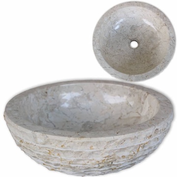 Chiuvetă, crem, 40 cm, marmură - Img 1