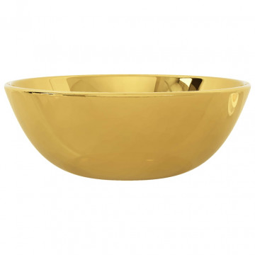 Chiuvetă de baie, auriu, 28 x 10 cm, ceramică - Img 6