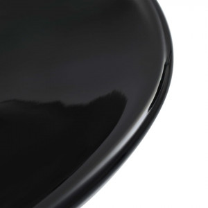Chiuvetă de baie, negru, 58,5x39x14 cm, ceramică - Img 5