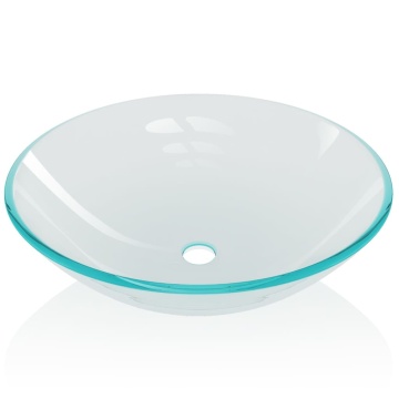 Chiuvetă din sticlă călită transparentă, 42 cm - Img 3