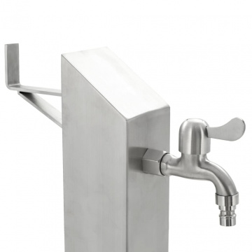 Coloană de apă pentru grădină, 95 cm, oțel inoxidabil, pătrat - Img 8