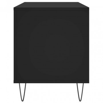 Comodă discuri, negru, 100x38x48 cm, lemn prelucrat - Img 8