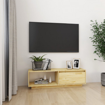 Comodă TV, 110x30x33,5 cm, lemn masiv de pin - Img 1