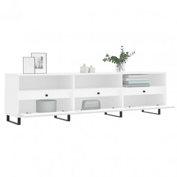 Comodă TV, alb, 150x30x44,5 cm, lemn prelucrat - Img 4