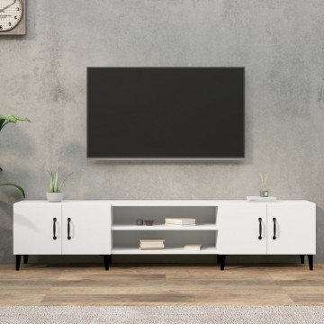 Comodă TV, alb, 180x31,5x40 cm, lemn prelucrat - Img 1