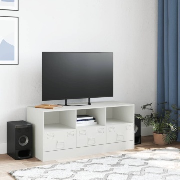 Comodă TV, alb, 99x39x44 cm, oțel - Img 3