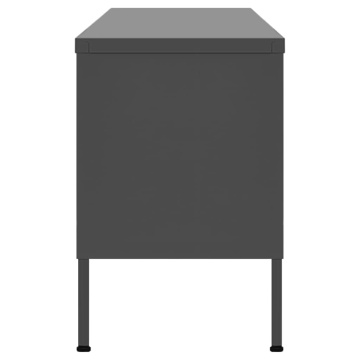Comodă TV, antracit, 105x35x50 cm, oțel - Img 4